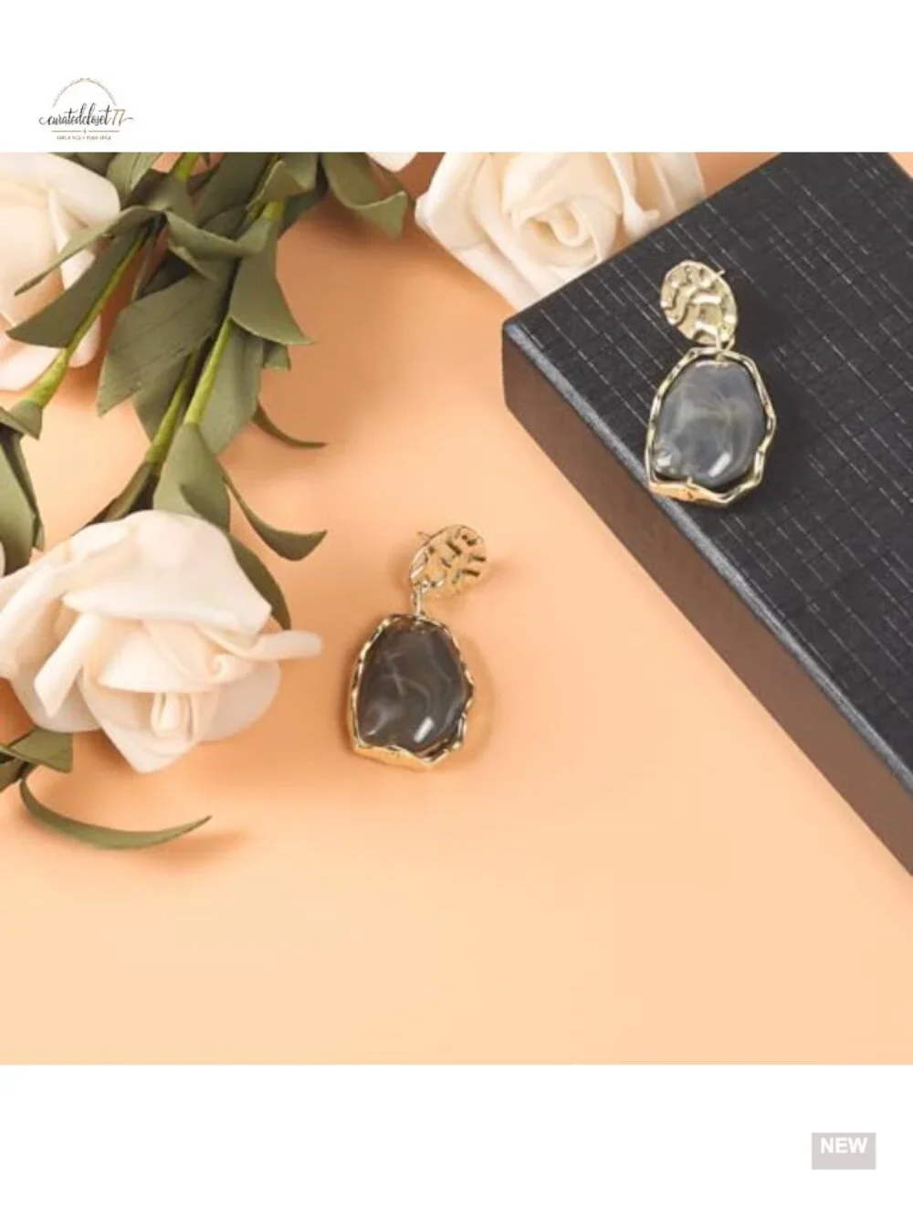 Vintage Dangle Drop Earrings Metal